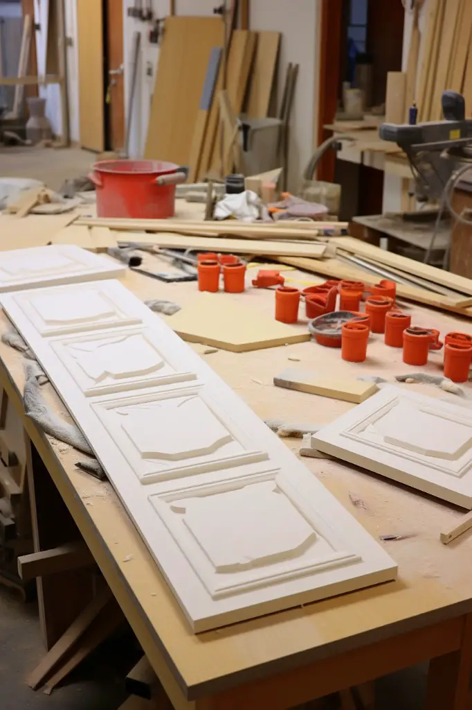preparing cabinet doors for painting