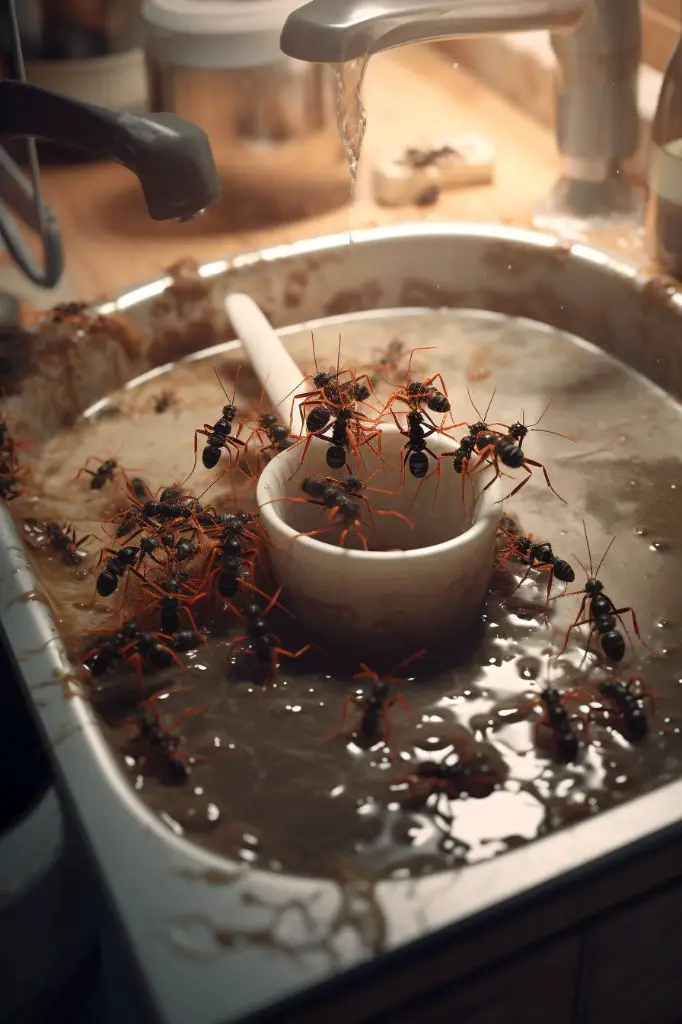 why are ants around my kitchen sink