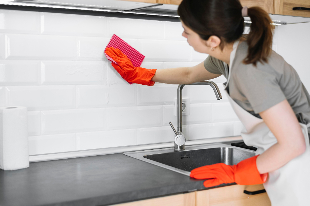 Cleaning Grouted Kitchen Backsplash