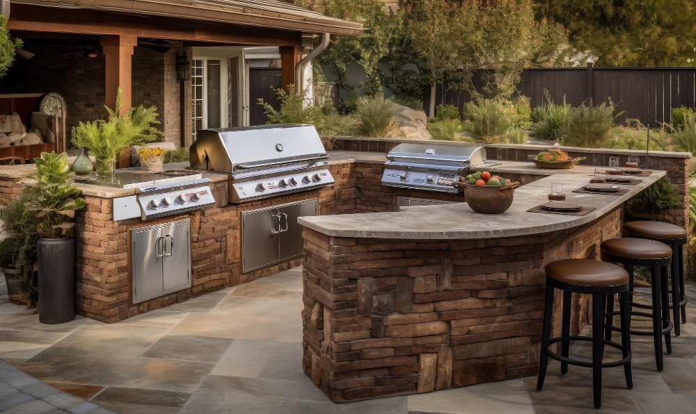 Customization Options for Quartz Countertop Outdoor BBQ Kitchen