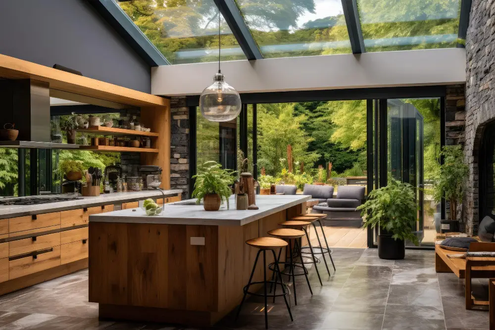 Kitchen Extensions in Pation with Bifolding Doors