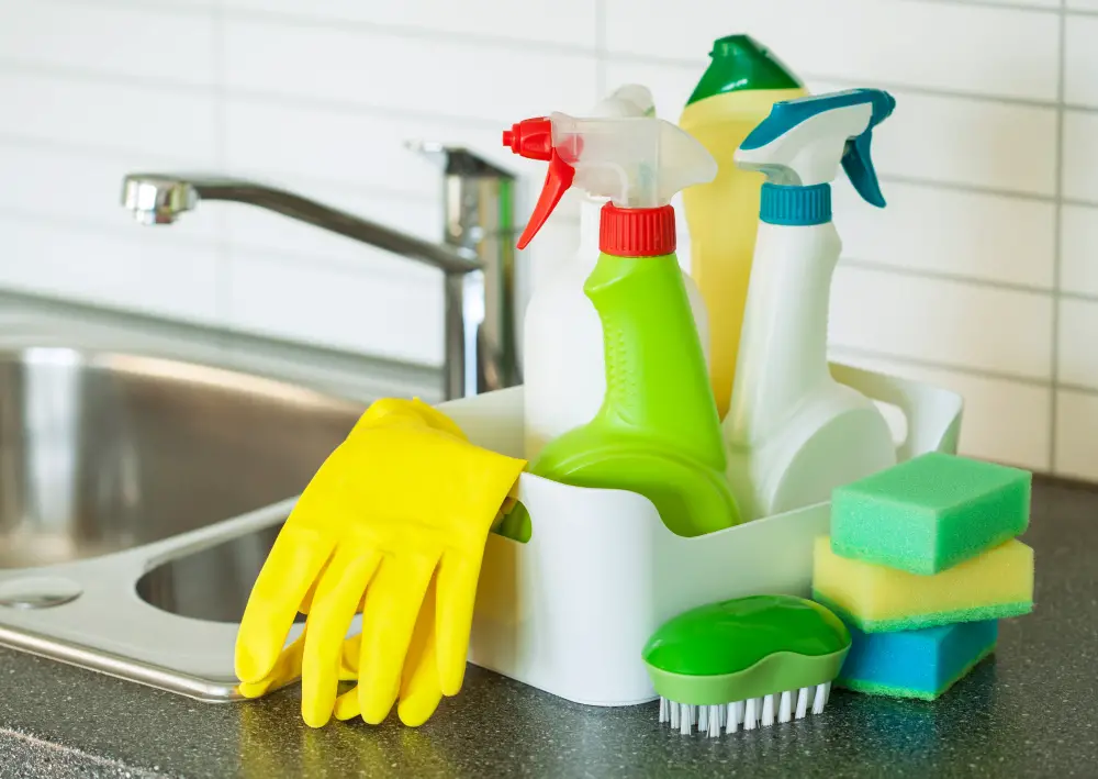 Kitchen Sink Cleaning Tools Materials