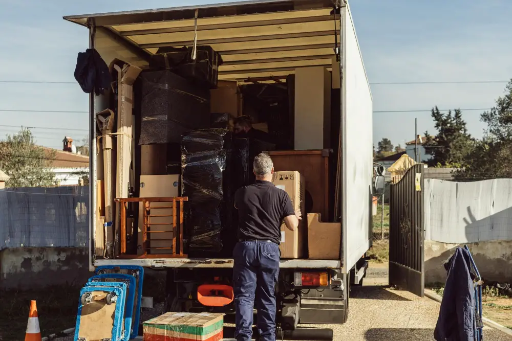 Loading Appliances in Moving Truck