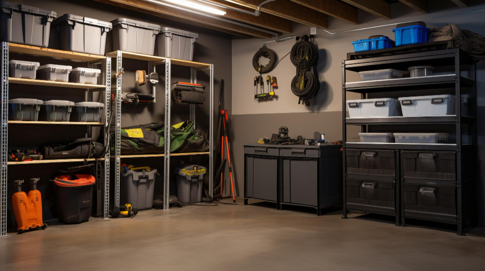 Set up Storage Containers and Shelves to Keep the Remaining Items Neat and Organized