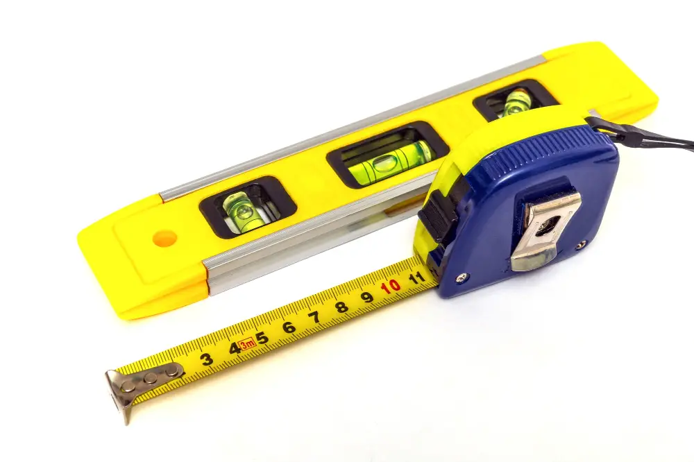 Tools Kitchen Backsplash Installation Measuring Tape and Level