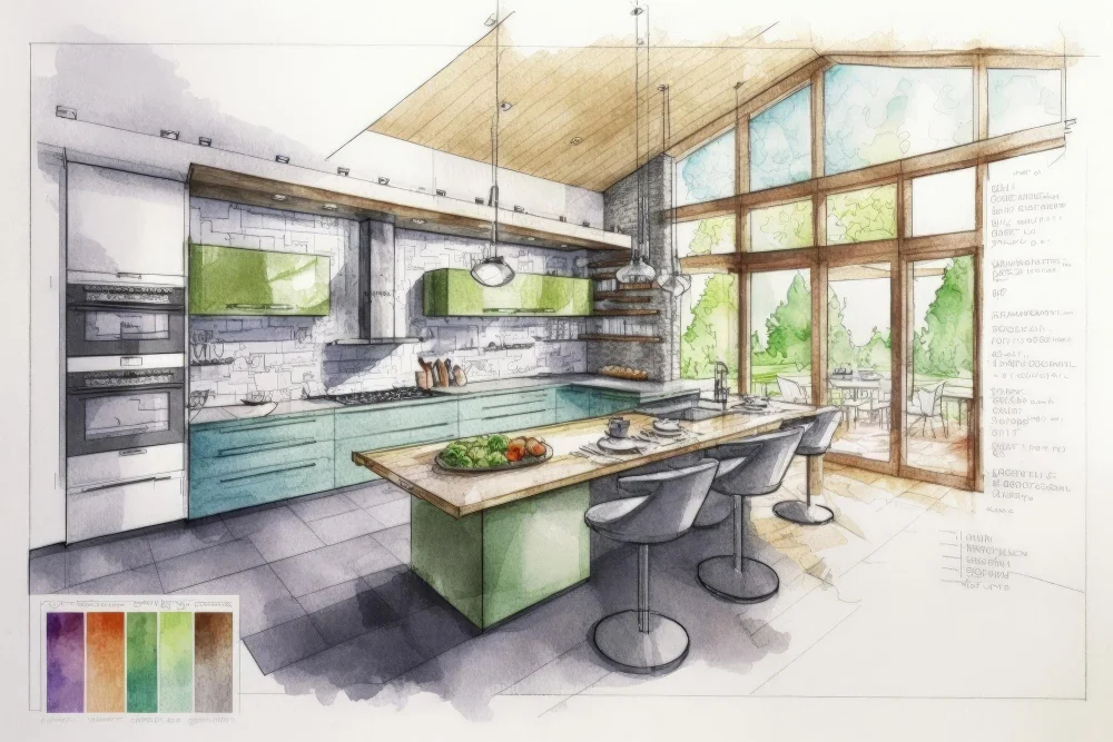Understanding Kitchen Layout - Original Sketch Plan