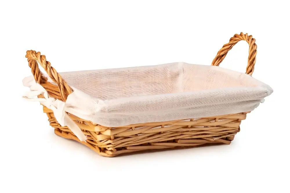 Wicker Basket with Liner 