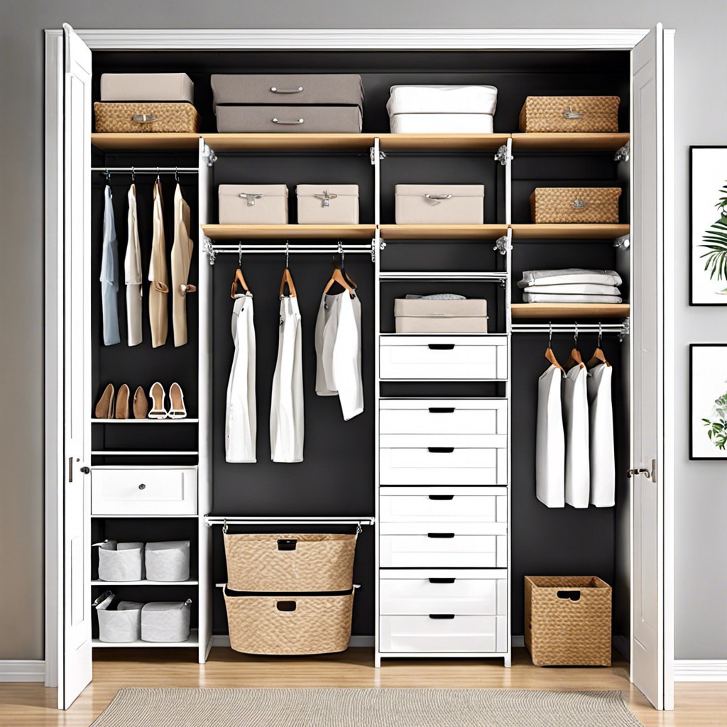 adjustable closet organizer system