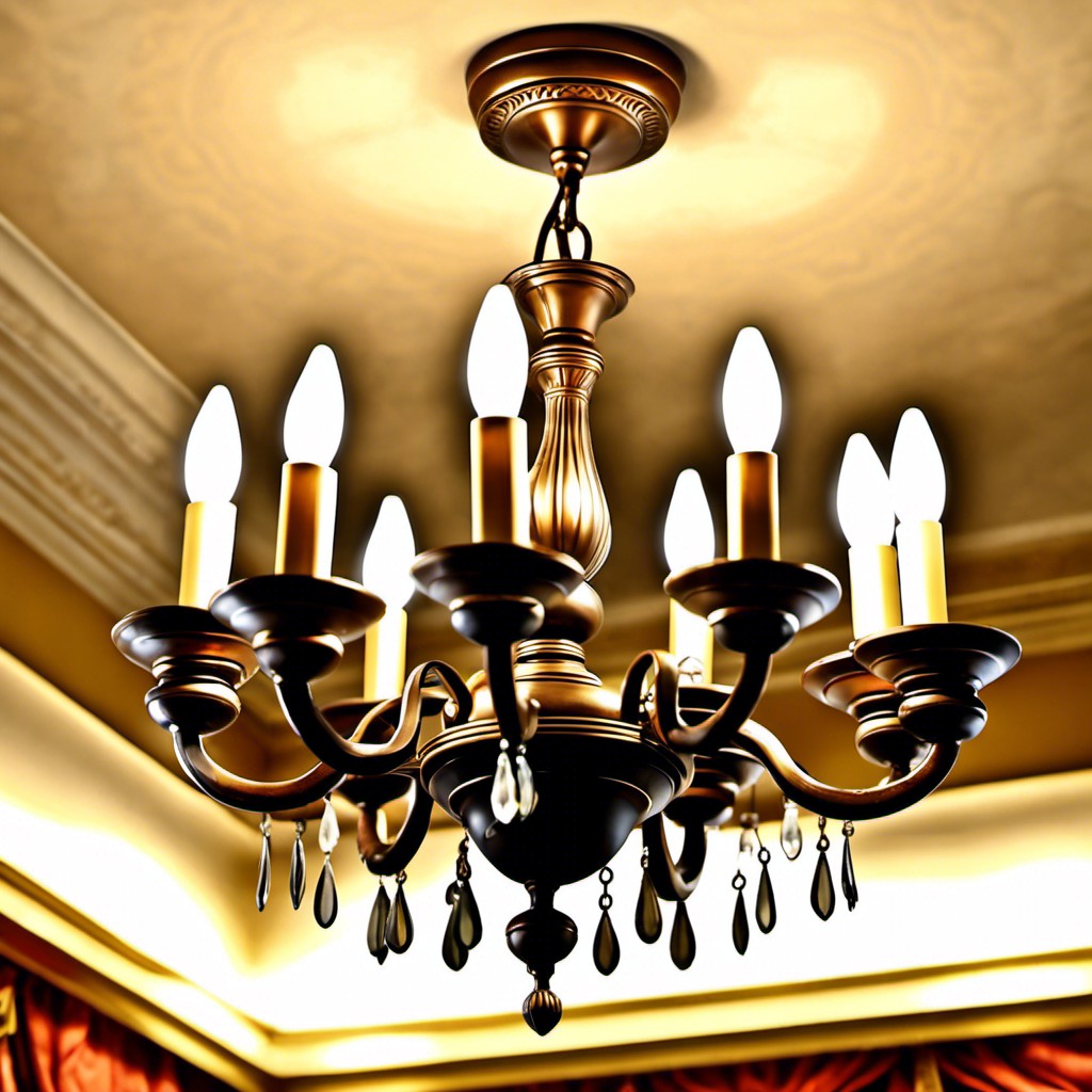 antique bronze chandelier