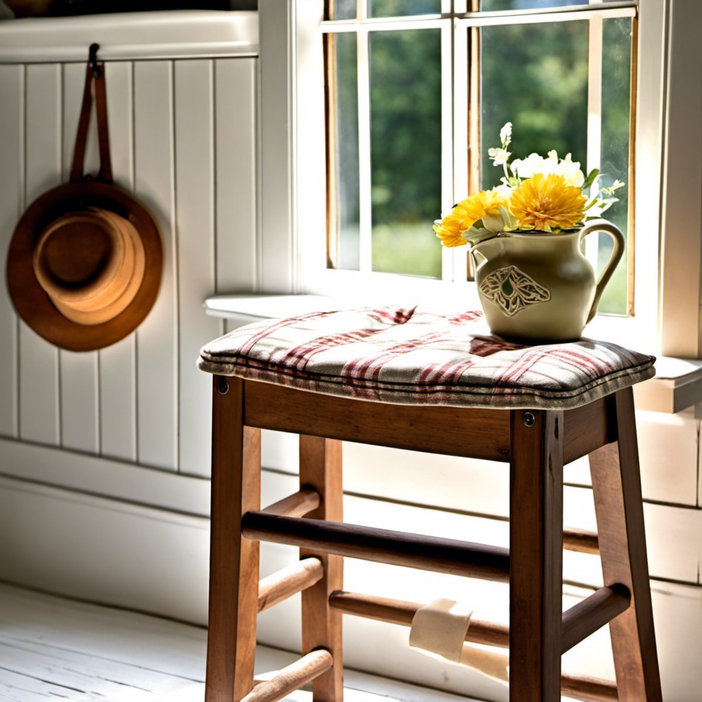 antique farmhouse style stool