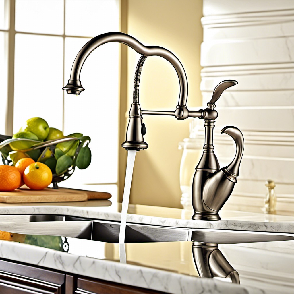 Antique Nickel Finish Kitchen Faucet 