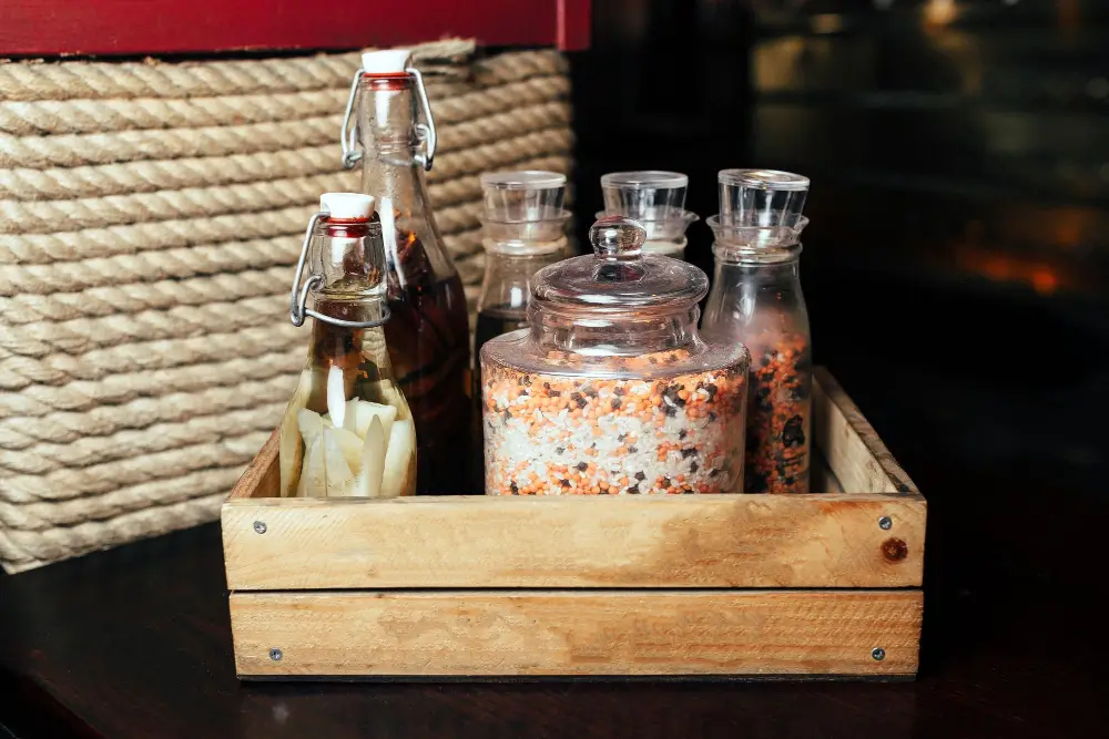 apothecary jars for Homemade Condiments