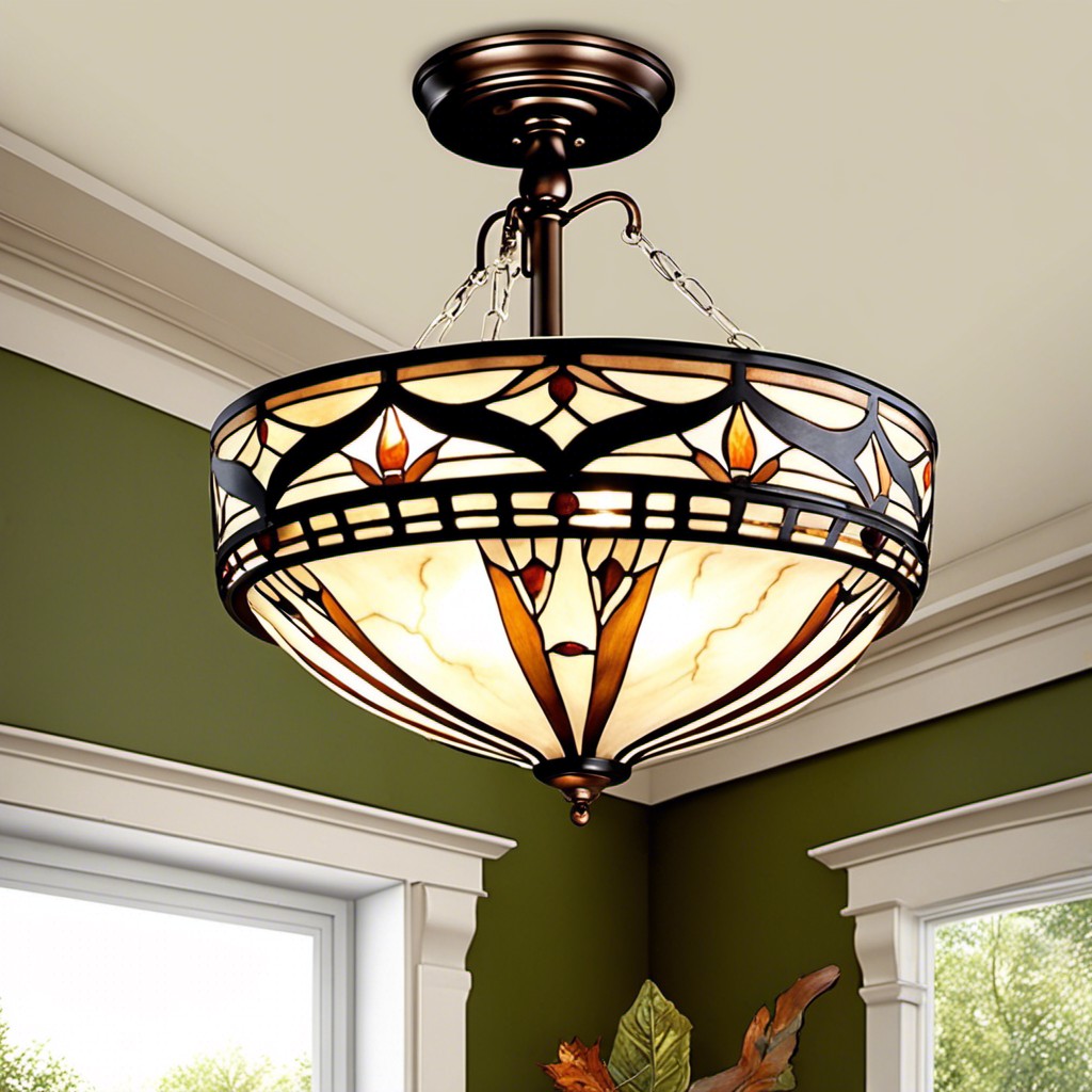 arts and crafts movement inspired chandelier