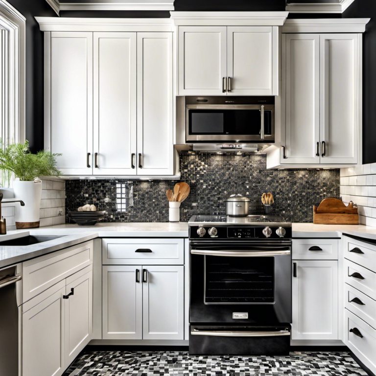 20 Essential Black Backsplash Ideas for Modern White Cabinets