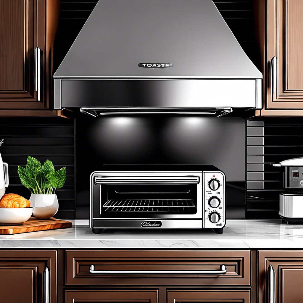 black glass toaster oven for a sleek look