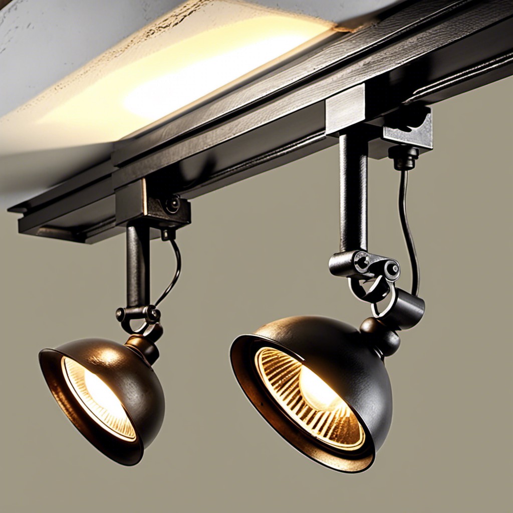 black smith forged iron track lights