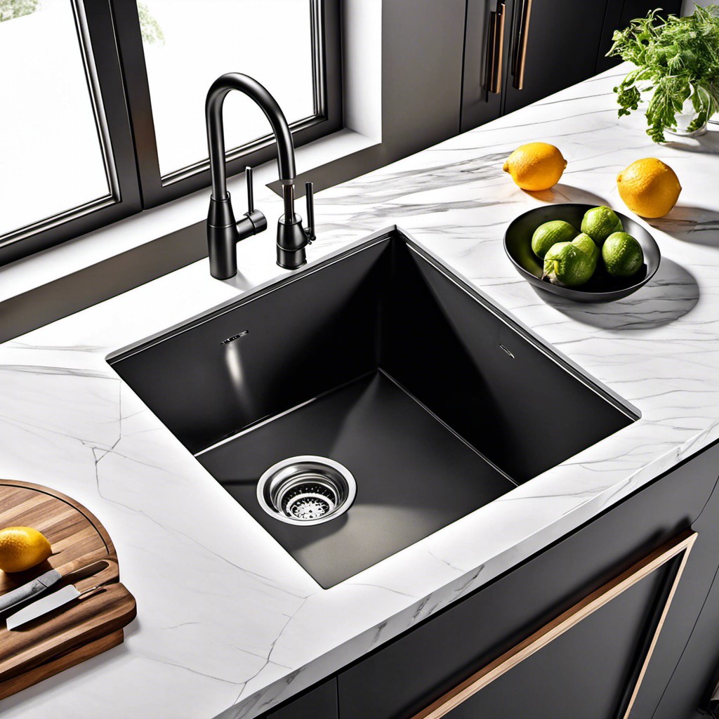 black stainless bar sink