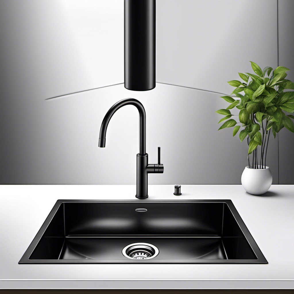 black stainless sink with drainer
