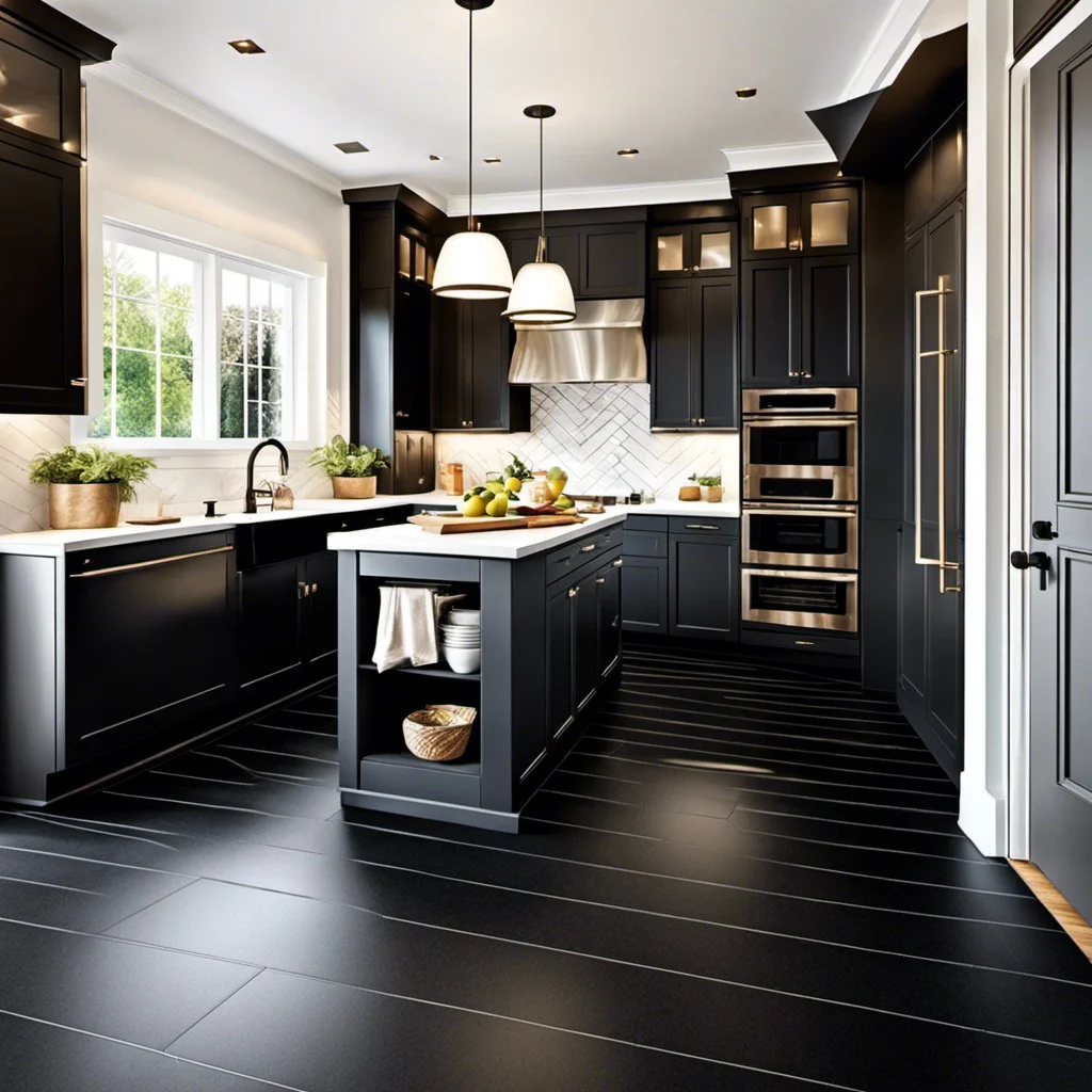 black vinyl flooring for easy maintenance