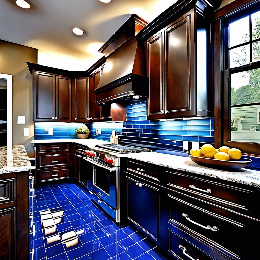 blue glass subway tiles