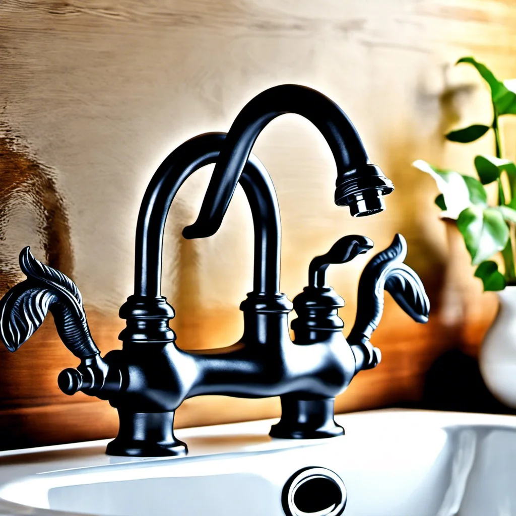 cast iron faucet with swan neck
