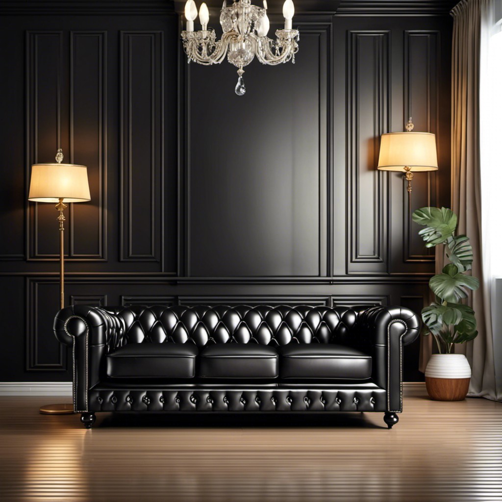 chesterfield black sofa for a vintage feel