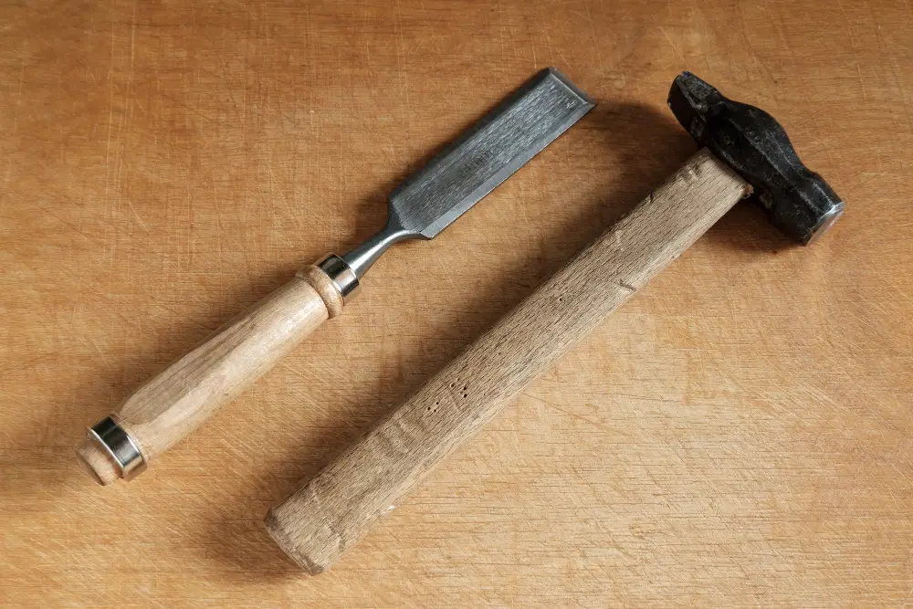 chisel and hammer