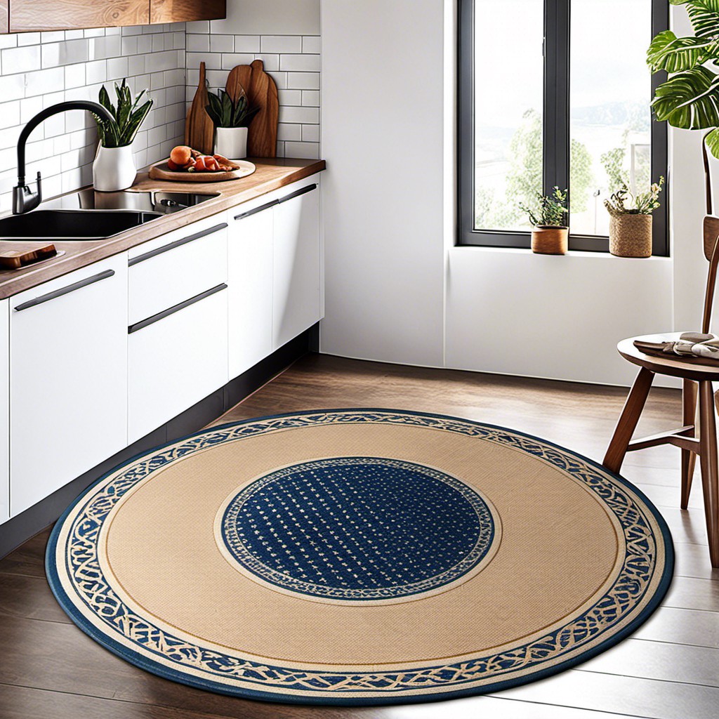 circular rug with non slip backing