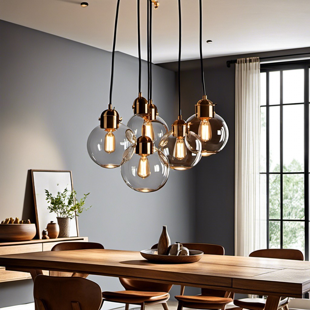 cluster globe pendant chandelier