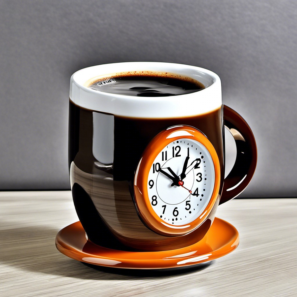 coffee mug shaped clock