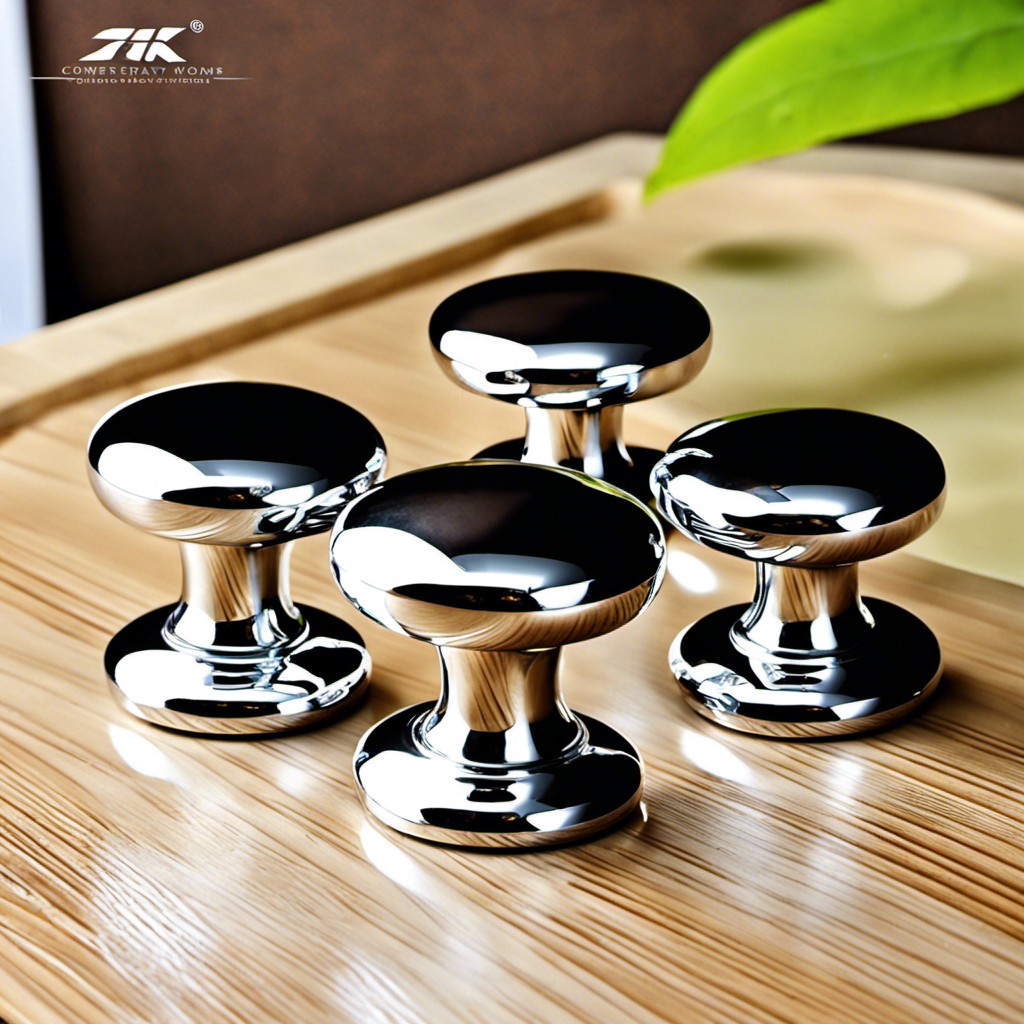 contemporary chrome knobs