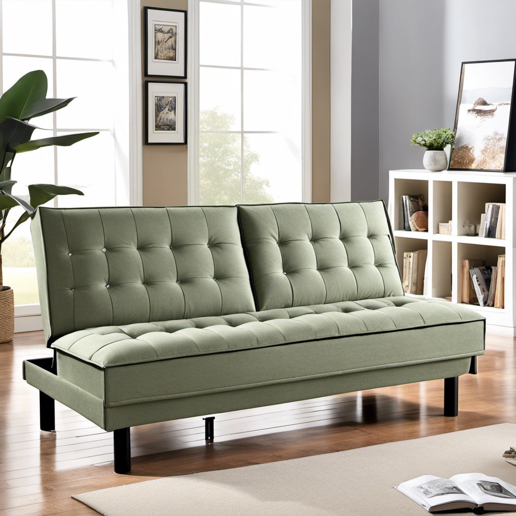 convertible sleeper sofa in sage green