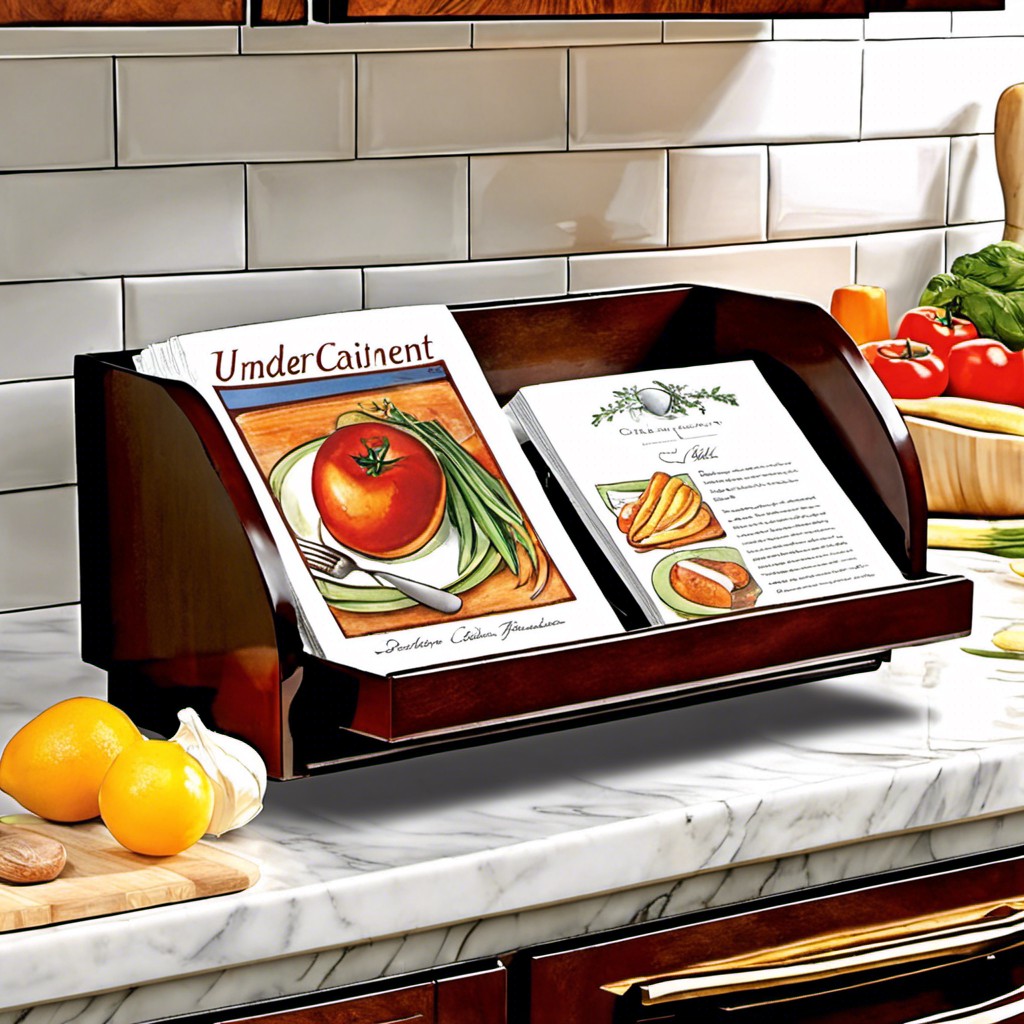 cookbook holder with paperweight