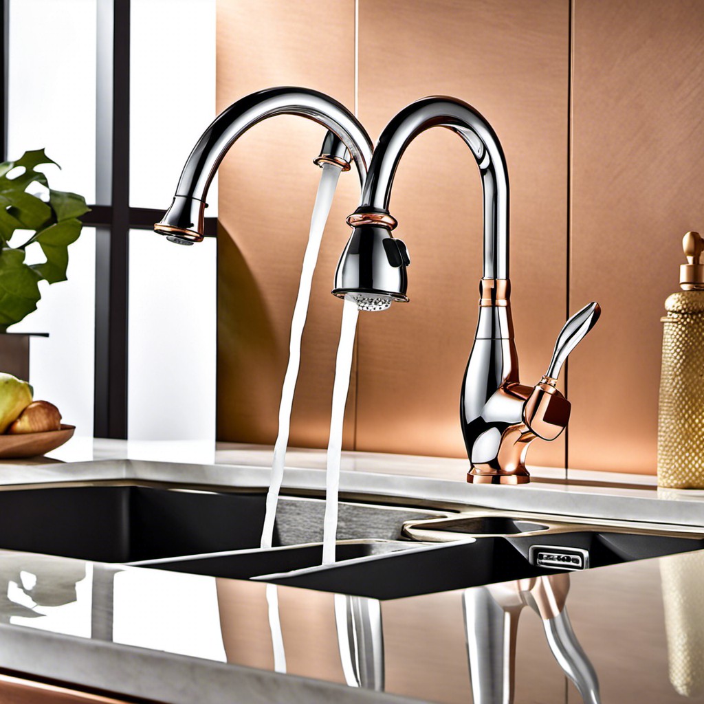 copper and brass dual tone faucet
