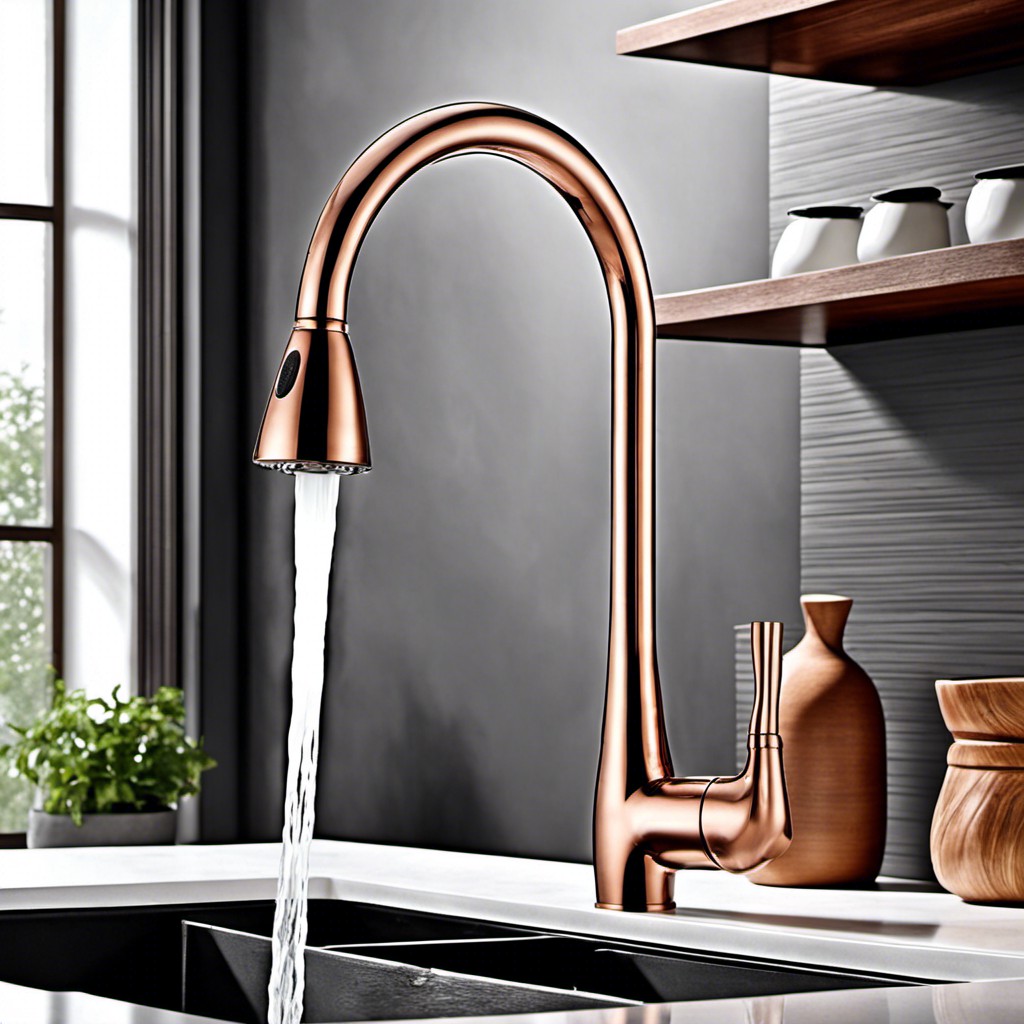 copper gooseneck style faucet