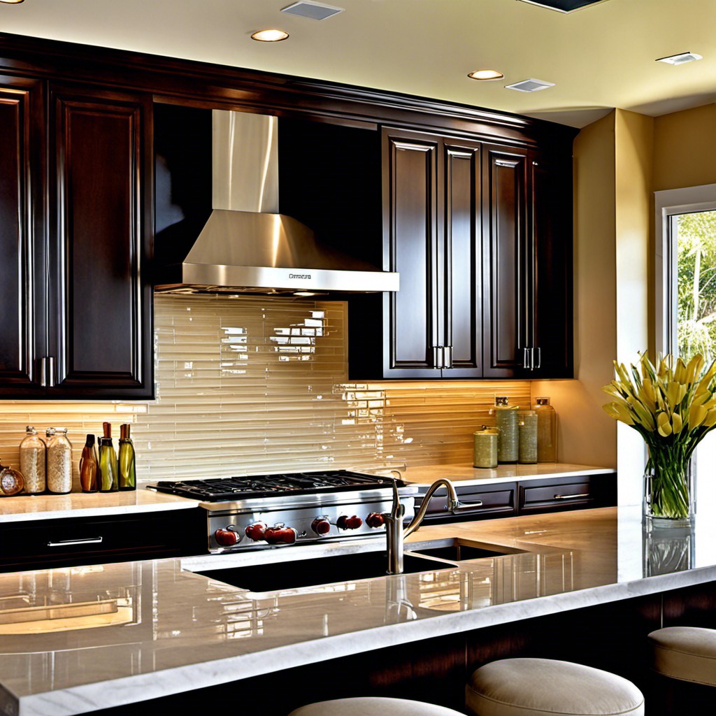 cream colored glass tiles