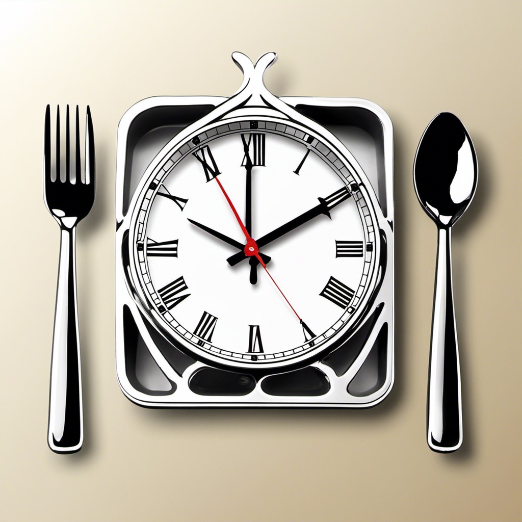 cutlery themed kitchen clock