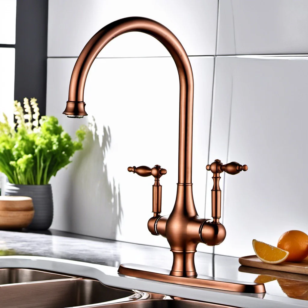 dual handle copper faucet