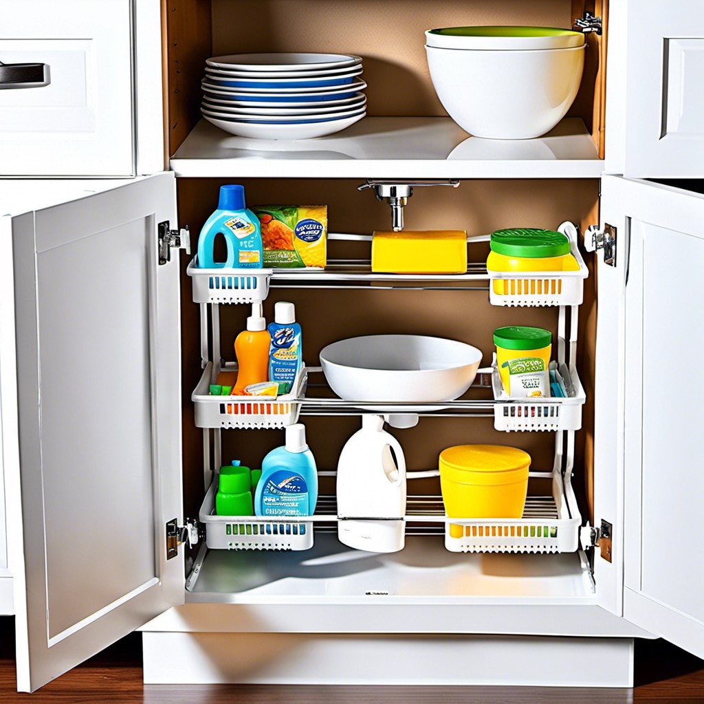 expandable under sink organizer