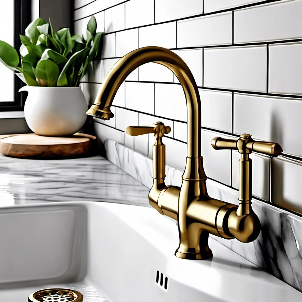 farmhouse style brass faucet