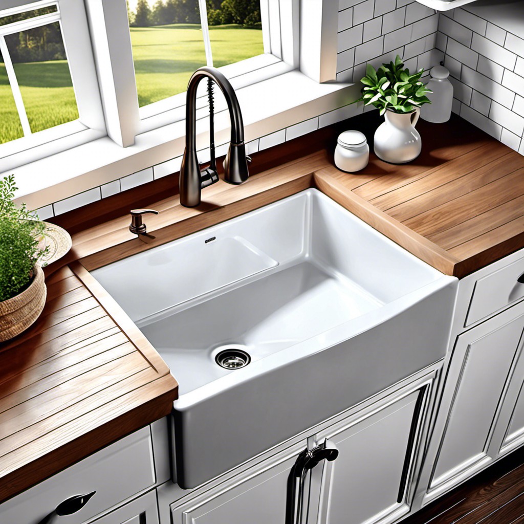 farmhouse style porcelain sink