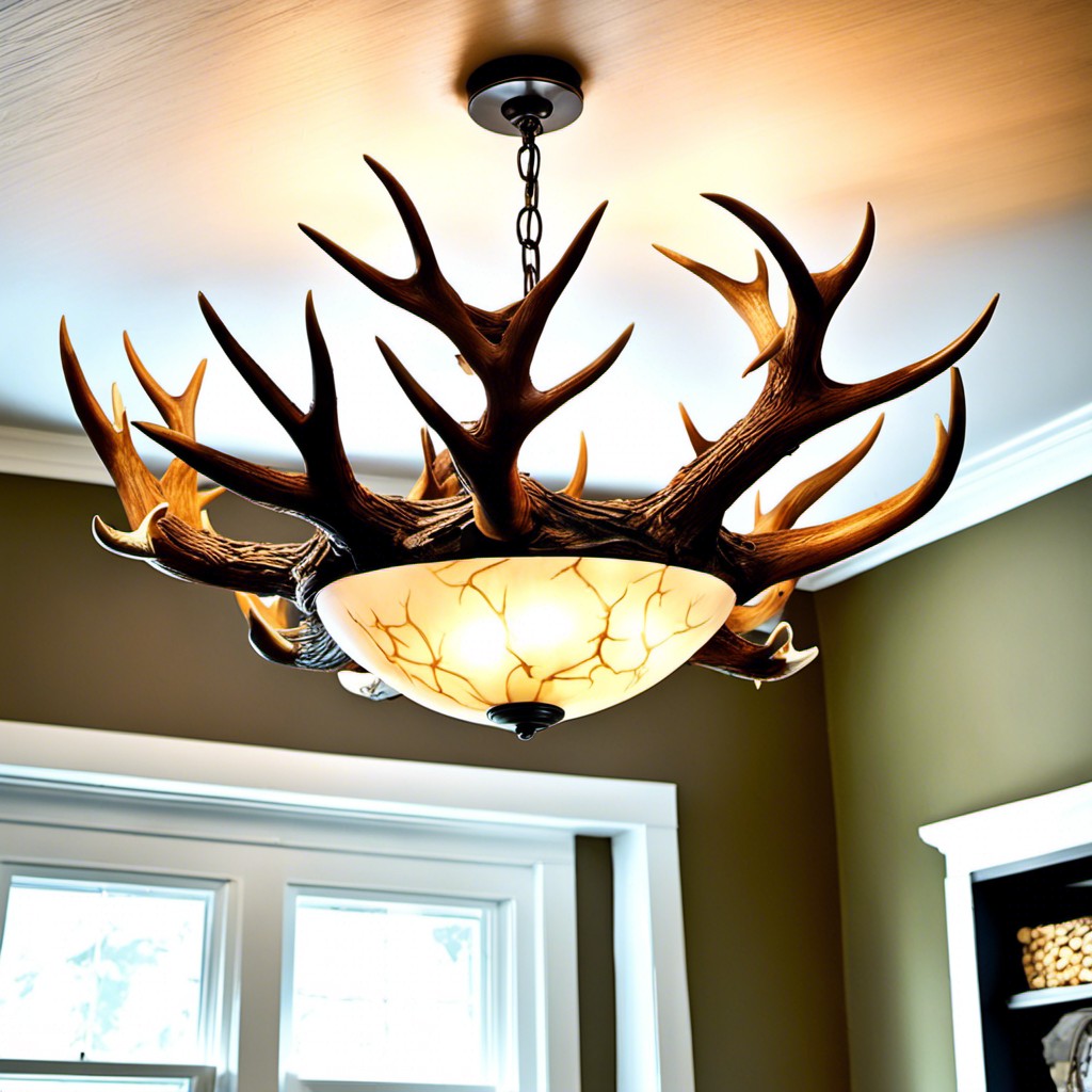 faux antler chandelier