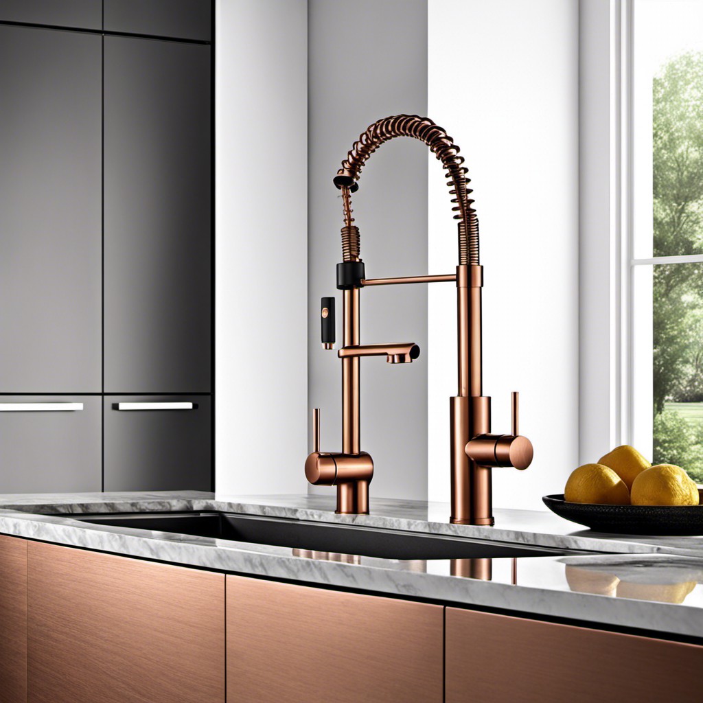 freestanding copper kitchen faucet