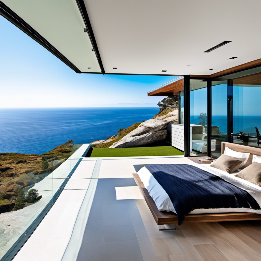 glass front for panoramic sea views