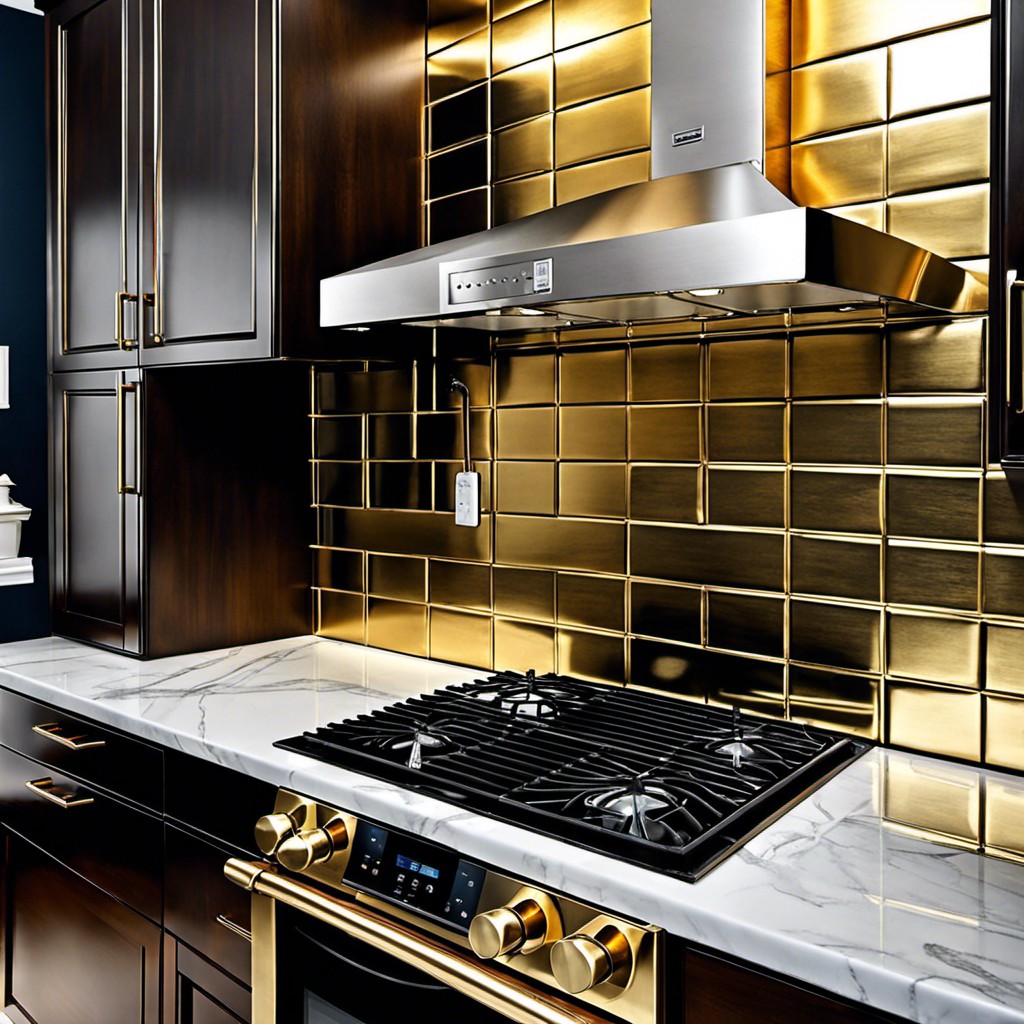 gold metallic tiles