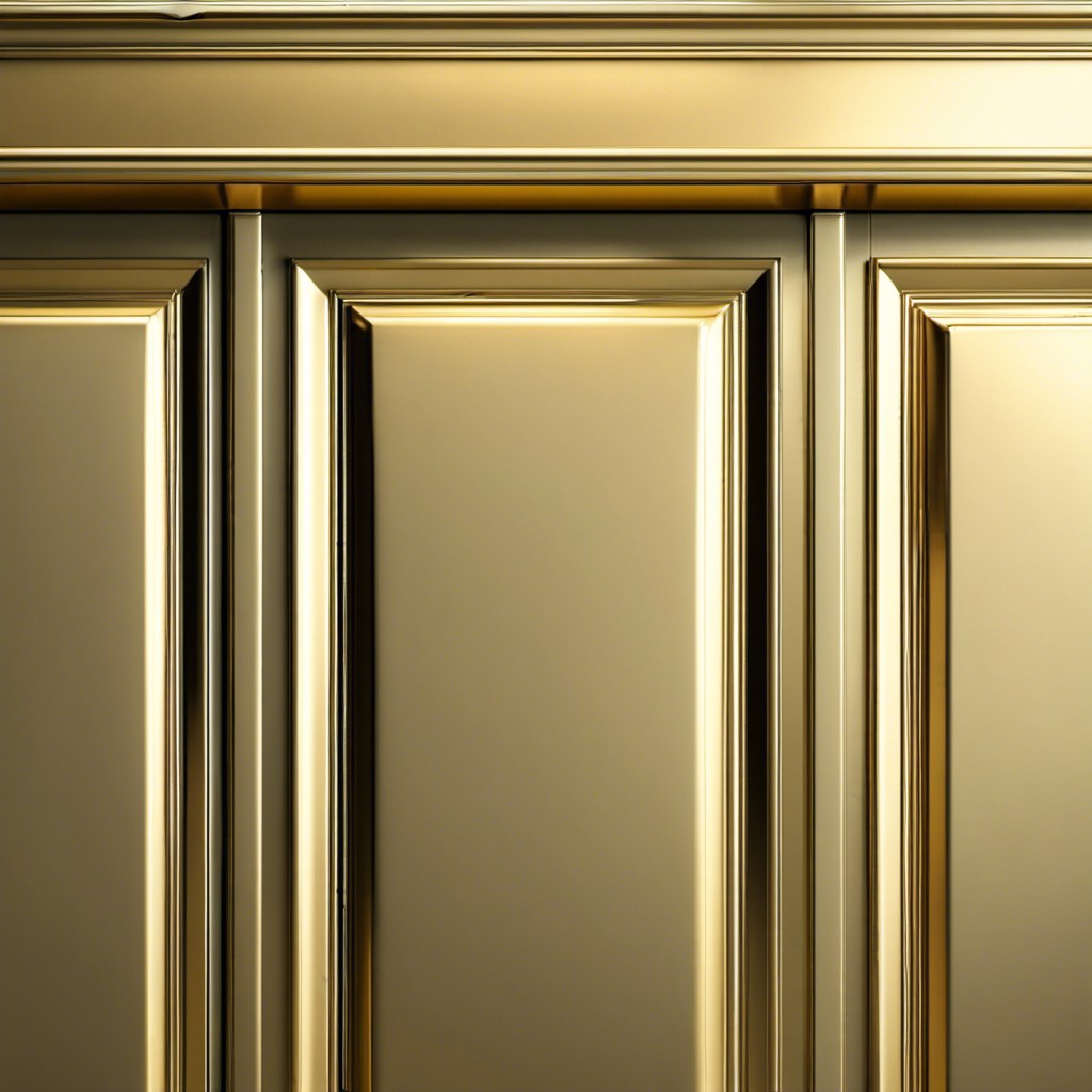 gold or silver painted molding for a luxurious feel