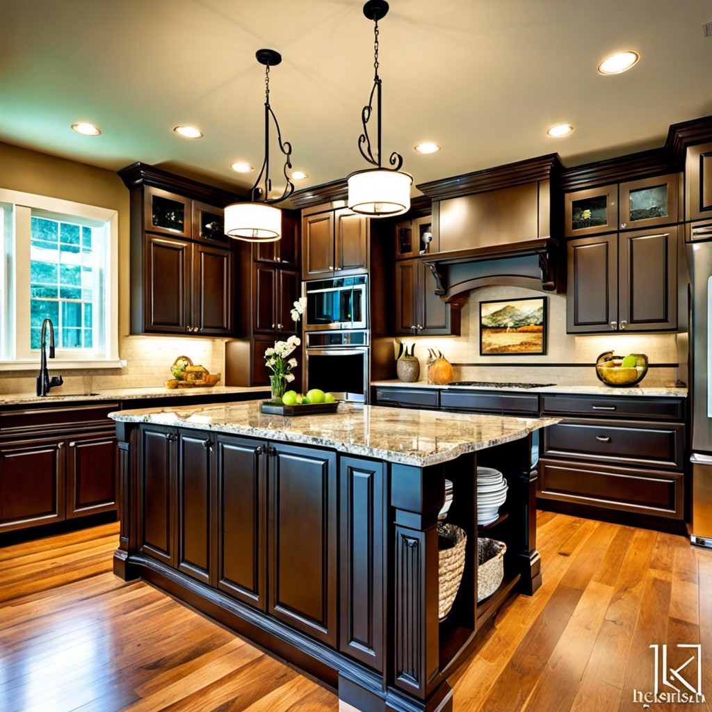 granite top island with counter seating