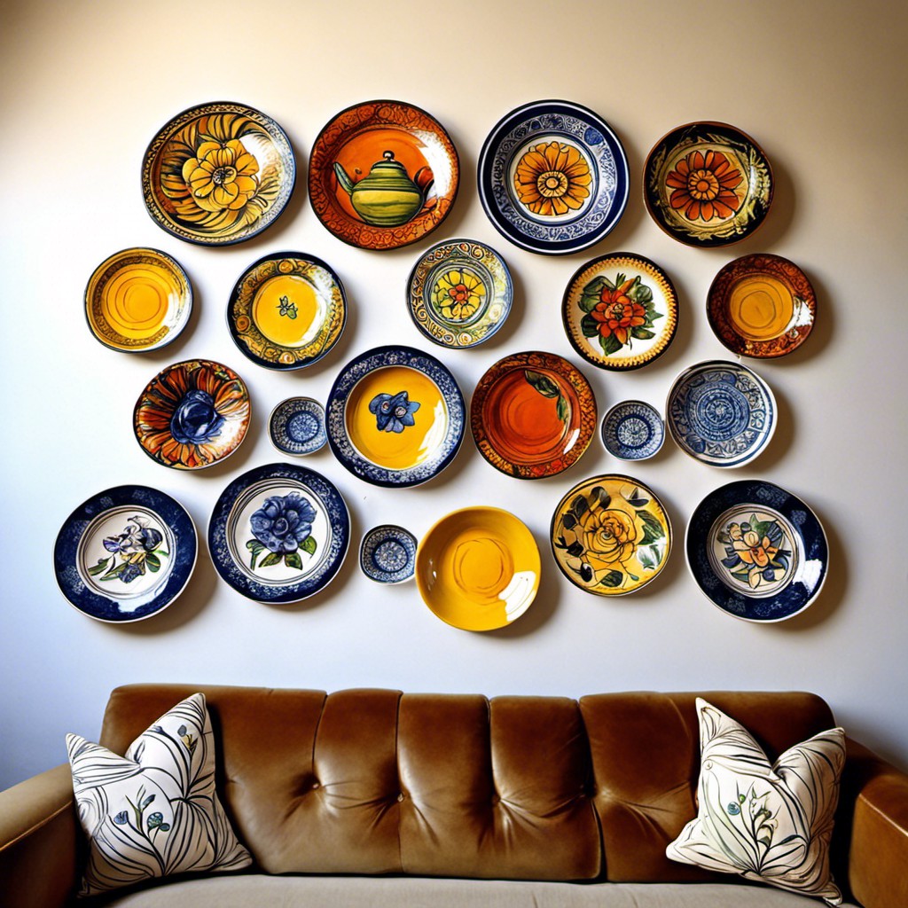 hand painted ceramic plates