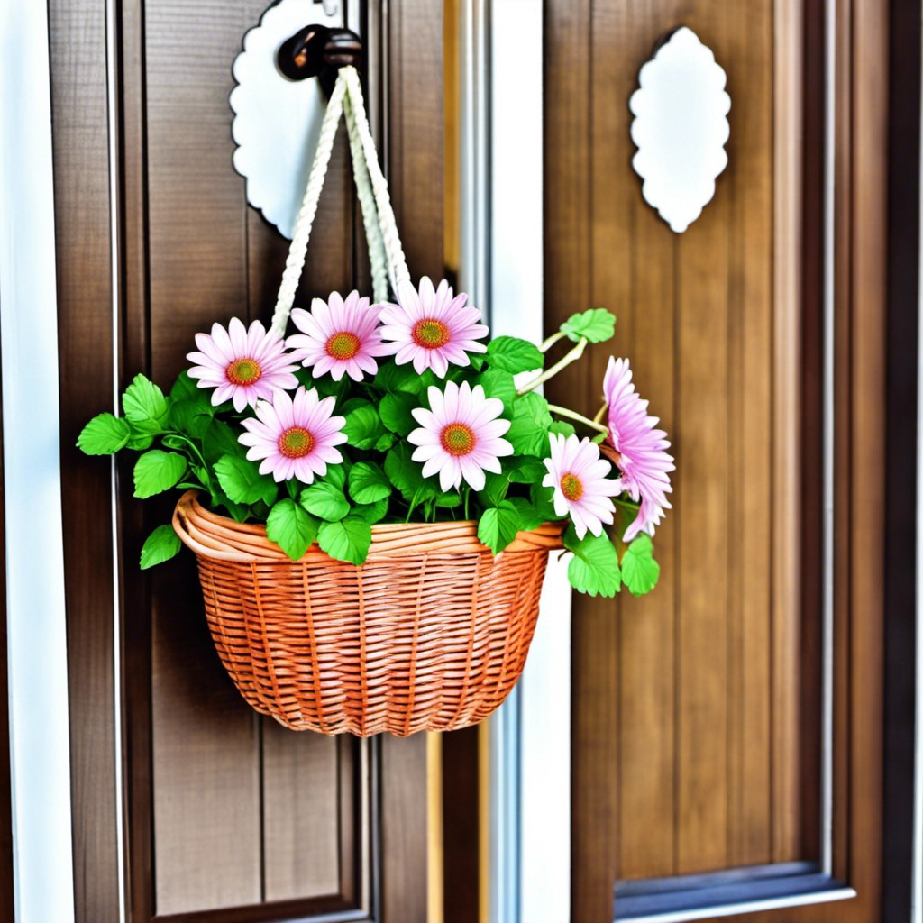 hanging basket of flowers