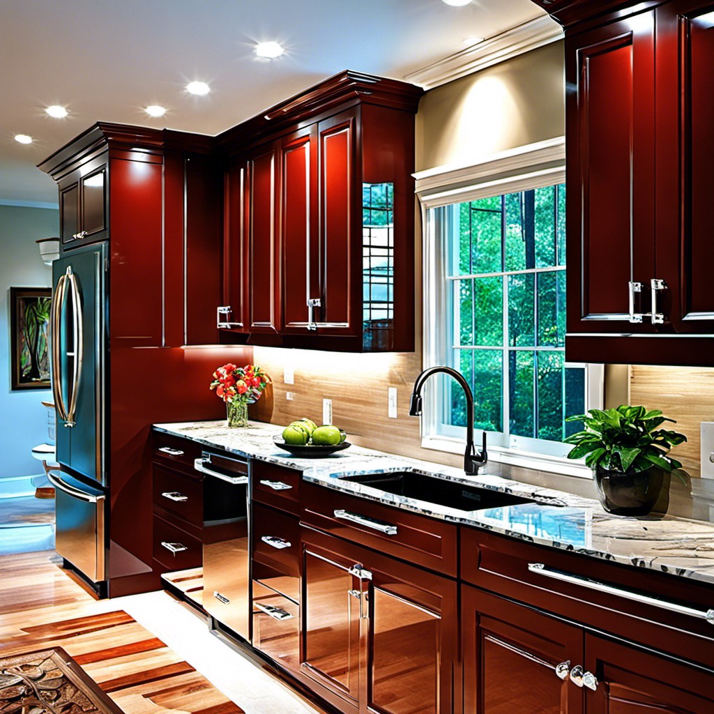 high gloss lacquer finish cabinets
